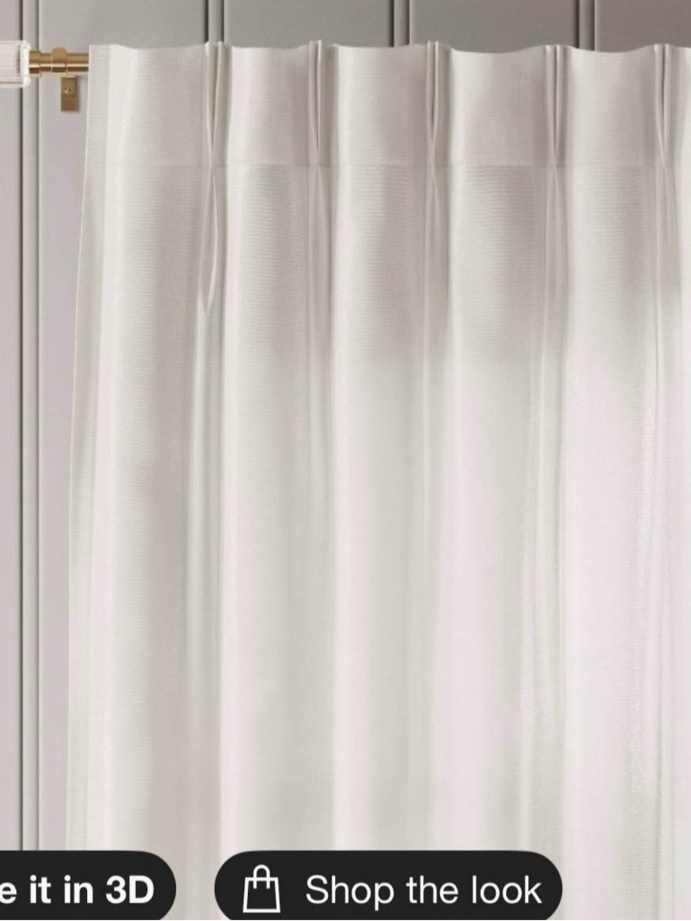 34"x84" Light Filtering Pebbled Satin Curtain Panel Ivory - Threshold